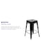 Flash Furniture Black 24" High Metal Stool, PK4 4-ET-31320-24-BK-R-GG - alternate 2